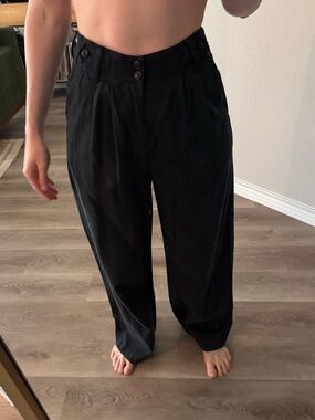 madewell black pant wide leg size 00